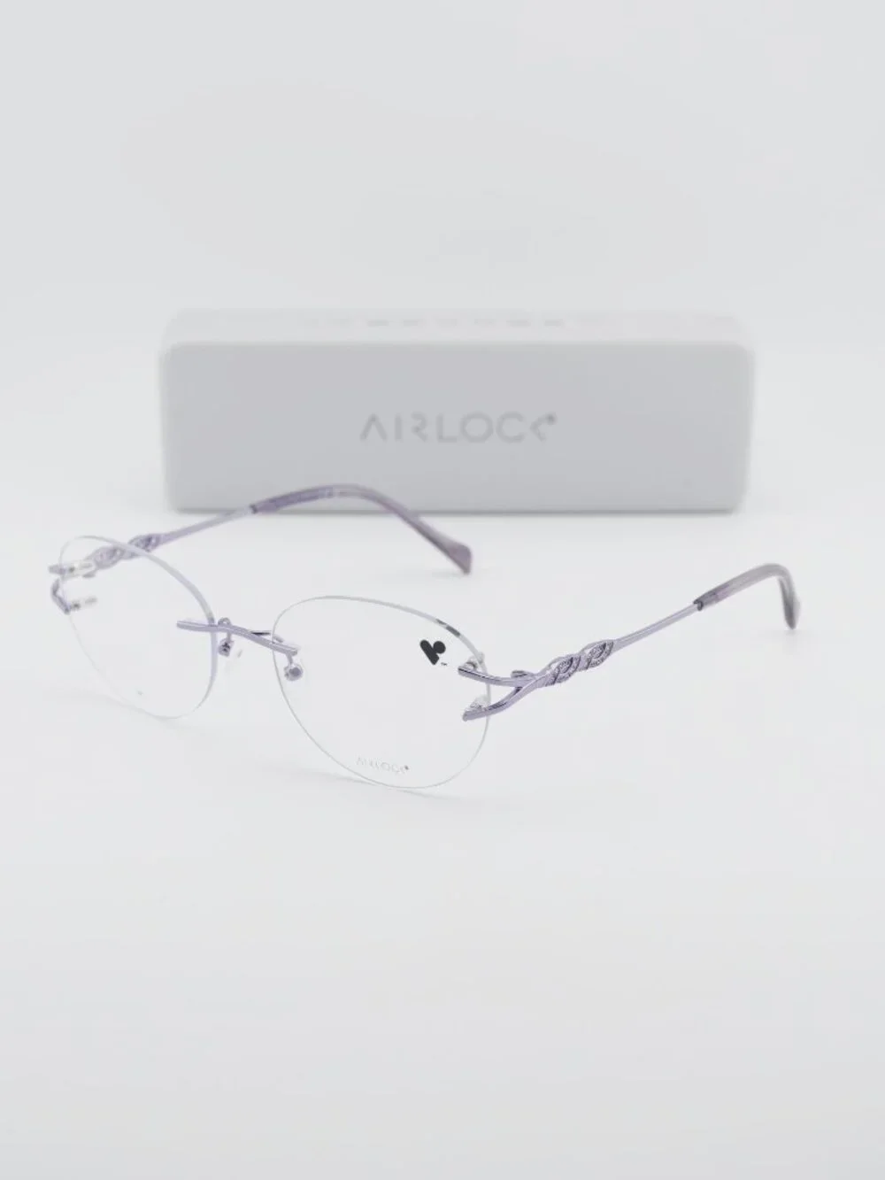 AIRLOCK JADE 202 532 Rimless Cat Eye Eyeglasses 52mm – Lilac